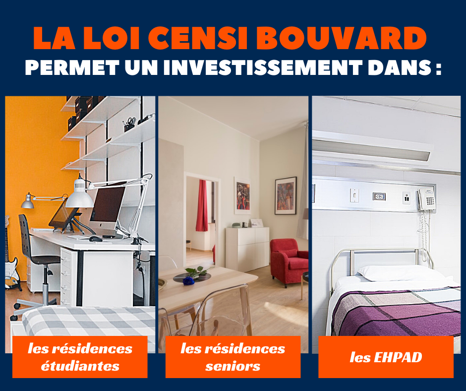 Les 3 types de résidences autorisées dans le cadre d'un investissement Censi Bouvard