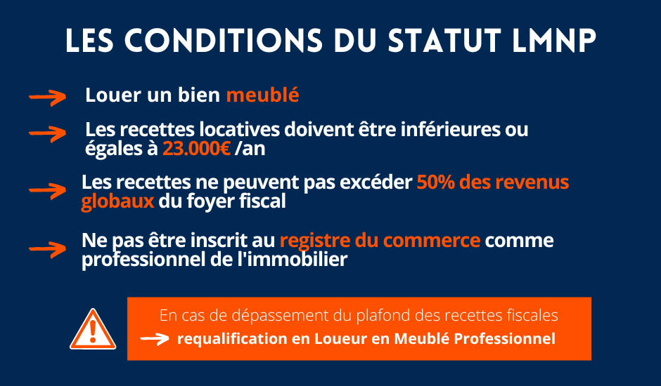 Conditions pour bénéficier du statut LMNP