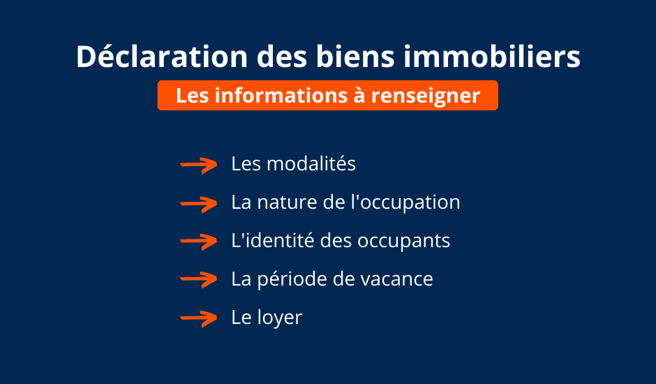 Déclaration biens immobiliers