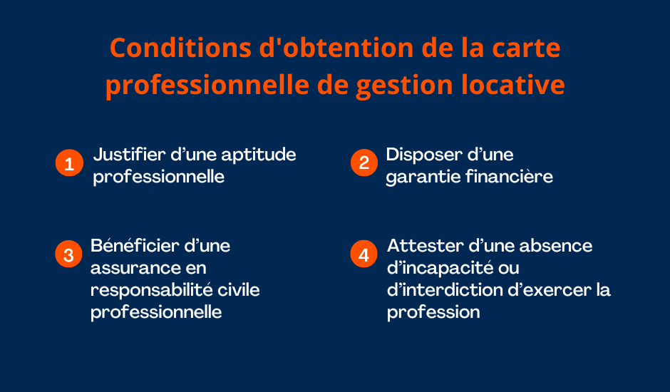 Condition d'obtention de la carte professionnelle de Gestion locative